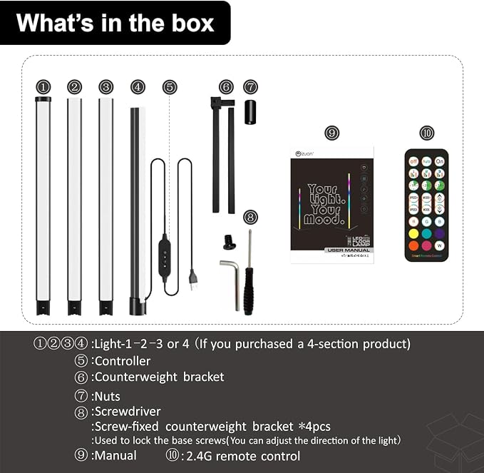 Corner Floor Lamp - 57'' Tall RGB Lamp with Music Sync, 16 Million Colors, 88 LED Dual RGB White, Voice & App Control Mood Light with Timer & Remote for Gaming, Bedroom & Living Room - Image 7