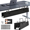 Oxford Cloth Under Desk Cable Management Tray,No-Drill 36" Desk Cable Management Organizer with Clip/Screw Installation,Fabric Cable Management for Home,Office & Gaming Computer(Black) by Atrastout