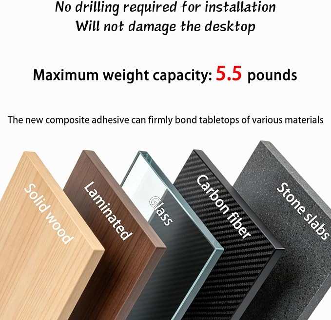 No Drill Under Desk Cable Management Tray,Hide Cords Desk - Image 8
