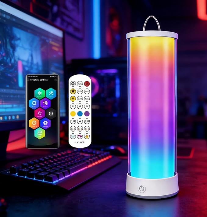 Cordless Table Lamp, RGB Rechargeable, 1500LM Dimmable by Unknown