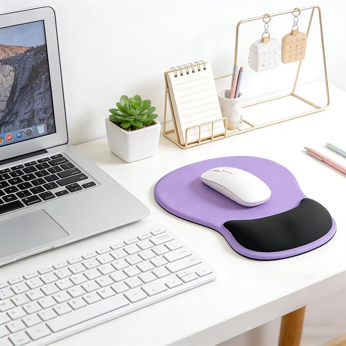 Ergonomic Mouse Pad with Wrist Rest - Gel Wrist Support Mousepad with Non-Slip PU Base for Computer, Laptop, Office & Home - Image 7