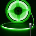 Ultra-Narrow 3mm USB-C COB LED Strip Lights Self-Adhesive, for Kitchen Cabinets, Bedroom, Gaming Desk (Green, 4ft) by Unknown