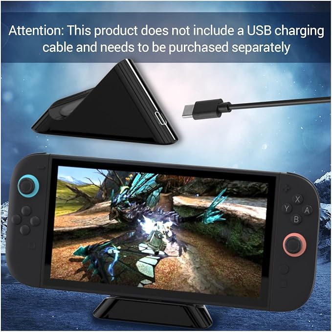 ECHZOVE Portable Charging Dock for Nintendo Switch 2, Play While Charging - Image 3