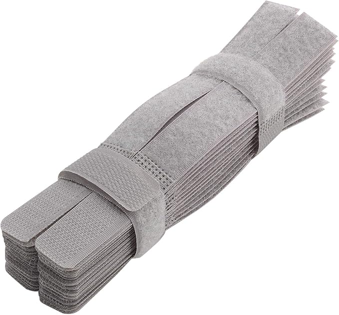 50pcs Cable Ties Reusable Fastening Wire Organizer Cord Rope Holder 7 Inch (Grey) by PASOW