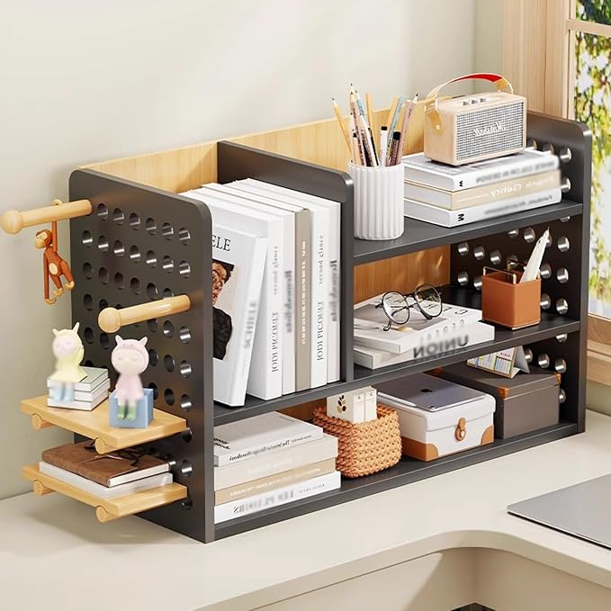 Desk Pegboard Gaming Pegboard Standing Pegboard, Desktop Organizer Office Storage Rack with Accessories, Desktop Display Rack for Dorm Office(30 * 39cm) - Image 7