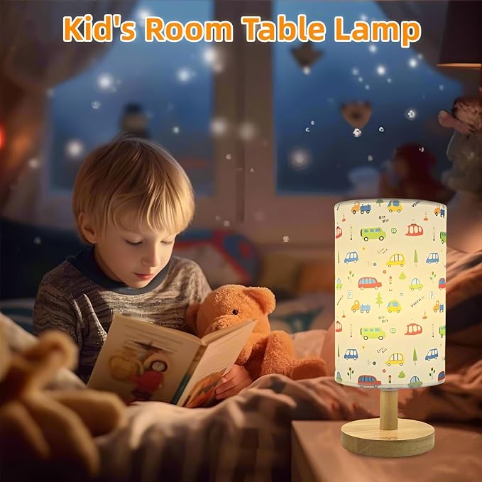 Car Kids Table Lamp,Cute Bedside Lamps for Boys Bedroom Decorative lamp - Image 4