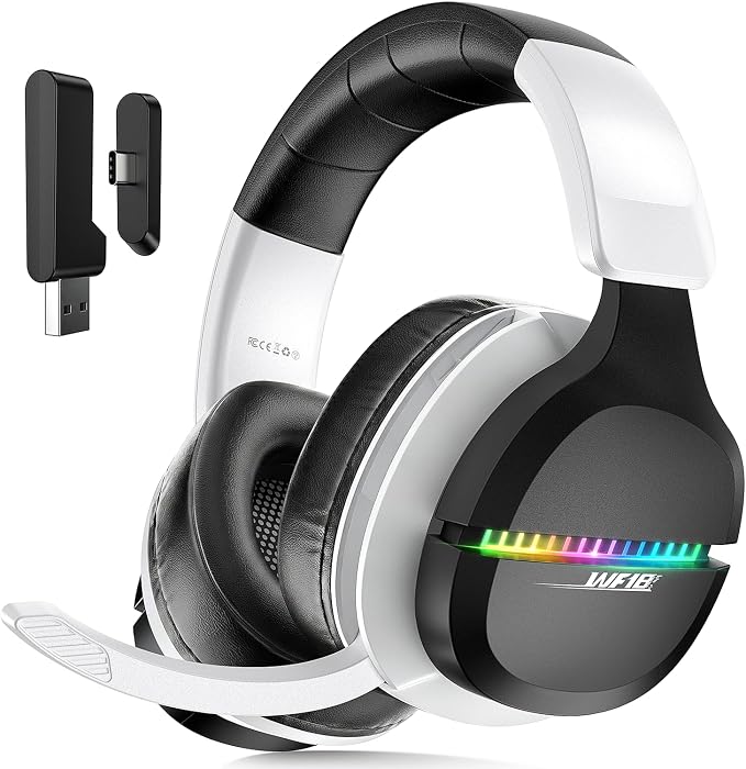 Wireless Gaming Headset for PS5 PC | 2.4GHz+BT - Play While Charging by GamingHeadset