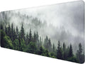Misty Forest Gaming Mouse Pad Desk Pad Nature Fir Tree Woodland Large Gaming Mouse Mat with Stitched Edges,Non-Slip Waterproof Rubber Base Mous Mat Office Computer Keyboard Laptop Home 31.5"x11.8" by Unknown