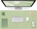 Bloss Green Desk Mat, Desk Matt for Desktop, Large Leather Desk Pad, Desk Pad Mat Waterproof, Computer Mat for Office Work/Home/Decor (35.4 x 15.7 Inches) by Bloss