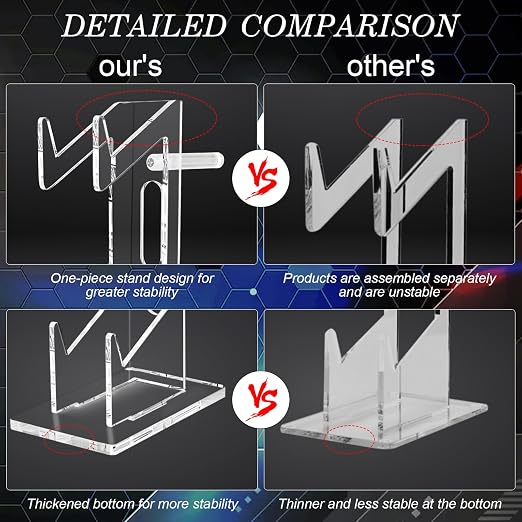 FYY Game Controller Holder 3 Tiers - Universal Dual Stand and Headphone Holder, Acrylic Clear Display Compatible With Nintendo Switch, Xbox, PS5, PS4 - Desk Mounts for Controllers - Image 4