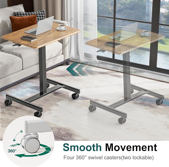 DUMOS Mobile Small Standing Desk, Laptop Desk, Home Office - Image 7