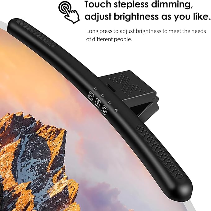 BY-J Computer Monitor Light Bar, Eye-Care USB Reading LED Task Lamp with Touch Control, Fit for Curved Monitor, No Screen Glare Dimmable Desk Lamp Computer Monitor Light Bar for Screen Home Office - Image 4