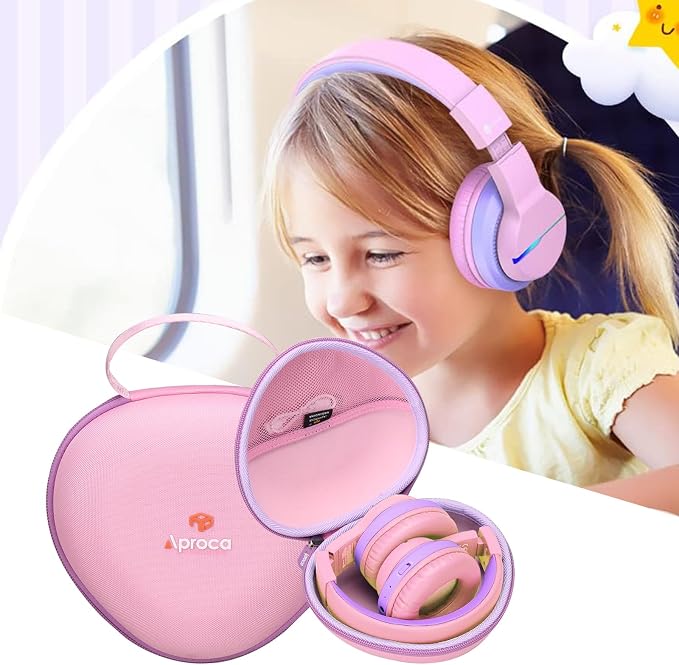 Case for iClever BTH12 / HS19 / BTH26 Kids Bluetooth Headphones -Pink - Image 4