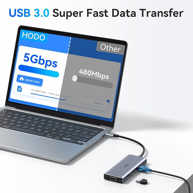 USB C Docking Station Dual Monitor for HP,Laptop Docking Station 3 Monitors - Image 8