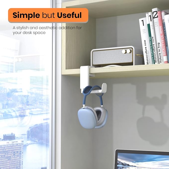 EURPMASK 3-in-1 Rotating Headphone Stand w/2 Detachable Controller Holders | Adjustable Clamp-on Headset Holder Hanger,Swivel,Gaming Headset Hanger,Cable Organizer,Father's Day Birthday Christmas Gift - Image 3