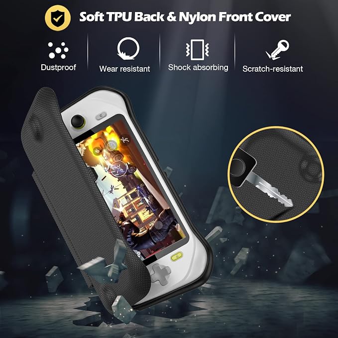 ProCase Flip Case for Logitech G Cloud with Detachable Front Cover - Black - Image 4