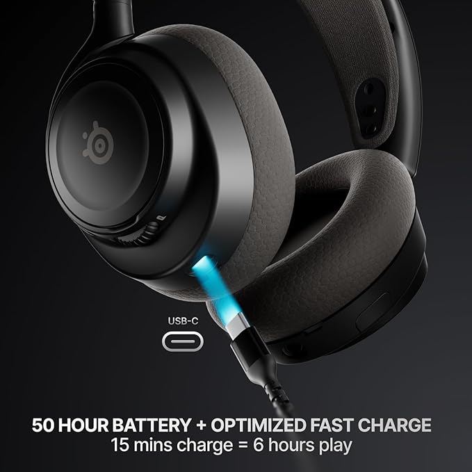 SteelSeries Arctis Nova 7 Wireless Gen 2 Gaming Headset - Real-Time App Control, 50+ HR Play, Neodymium Drivers, Mix 2.4GHz/Bluetooth, PC, PS5, PS4, Switch 1/2, Mobile - Black - Image 5