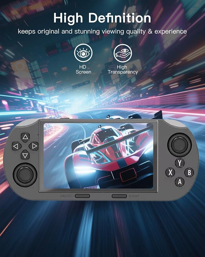 2 pack Screen Protector for SF3000 4.5 inch Handheld Game Console, Case Friendly,for SF3000 4.5 inch,Clear, Flex Film, HD Clarity - Image 6