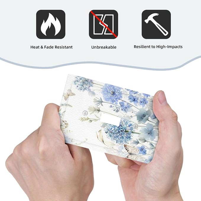 Decorative Light Switch Covers Blue Floral Hydrangea Watercolor Wildflower Single Toggle Light Switch Cover Plate 1 Gang Outlet Covers Wall Plate Electrical Device Switchplate Dimmer Faceplate - Image 6