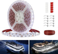 Boat Strip Lights Waterproof 16.4FT, 12v White Marine Pontoon Boat Lights by Vbakor
