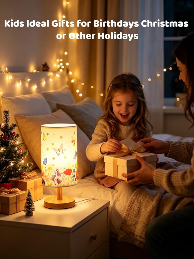 Butterfly Kids Table Lamp,Cute Bedside Lamps for Girls Bedroom Decorations - Image 7