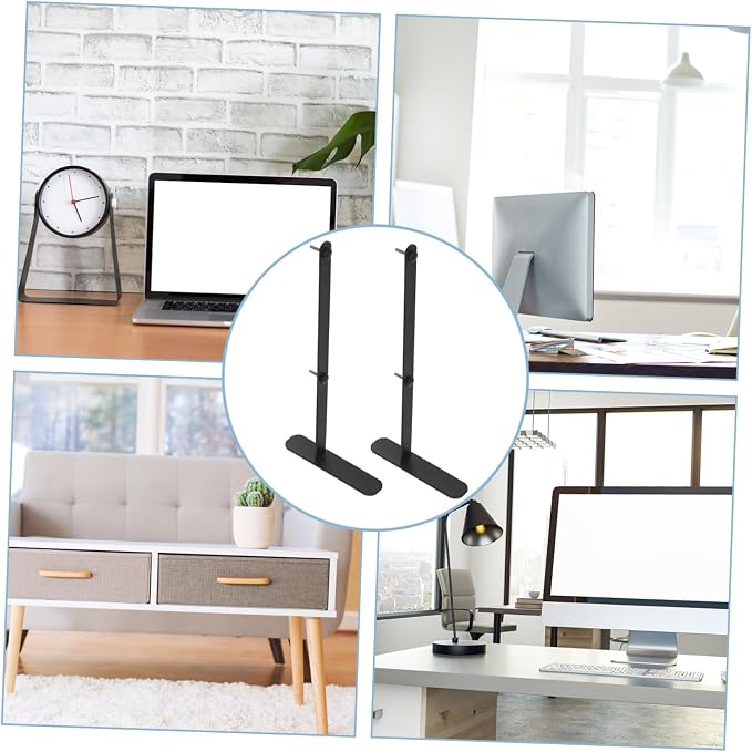 Mikikit 2pcs Height Pegboard Desk Stand Ergonomic Organizer for Office Gaming Accessories Easy Assembly Modern Design - Image 9