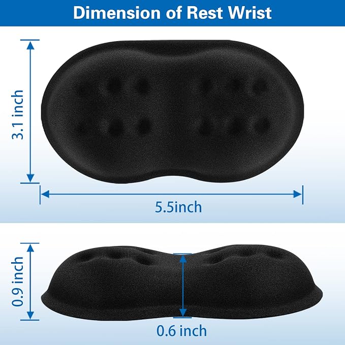 2 Pack Mouse Wrist Rest, Canjoy Wrist Rest for Mouse Memory Foam Wrist Pad - Image 7