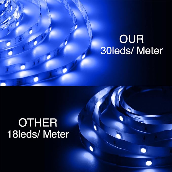 DAYBETTER Led Strip Lights 16.4ft Waterproof Color Changing Led Lights with Remote Controller - Image 5
