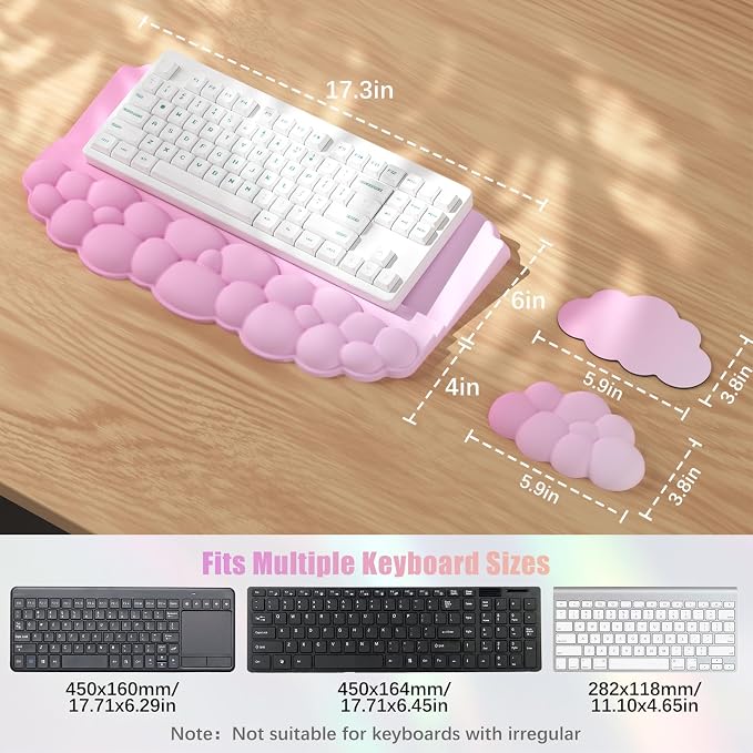 Wrist Rest with Keyboard Stand, Ergonomic Computer Wrist Support Pad - Image 8