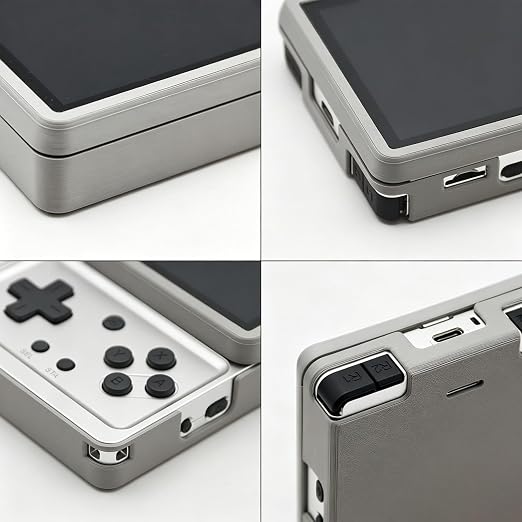 Protective Case for Anbernic RG Rotate, Shockproof Hard Shell Cover with Full Body Protection, Anti-Scratch Portable Gaming Console Shell, Lightweight Replacement Housing for Handheld (Black) - Image 4