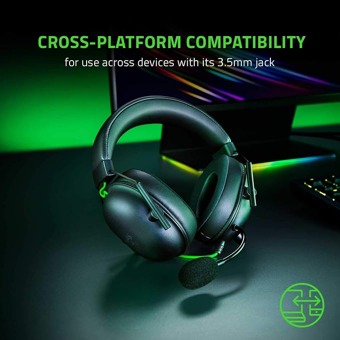 Razer BlackShark V2 X Gaming Headset: 7.1 Surround Sound - 50mm Drivers - Memory Foam Cushion - For PC, PS4, PS5, Switch - 3.5mm Audio Jack - Black - Image 8
