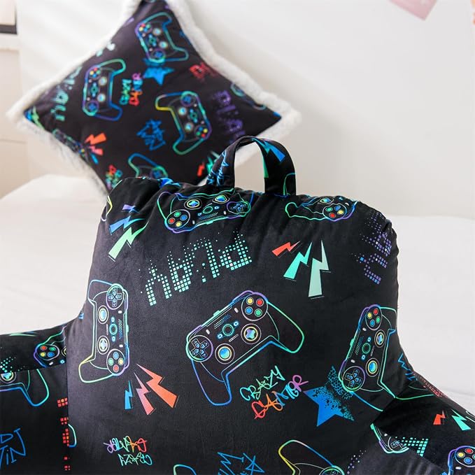 A Nice Night 17" Kids Bed Wedge Reaing Pillows with Arms for Sitting - Image 3