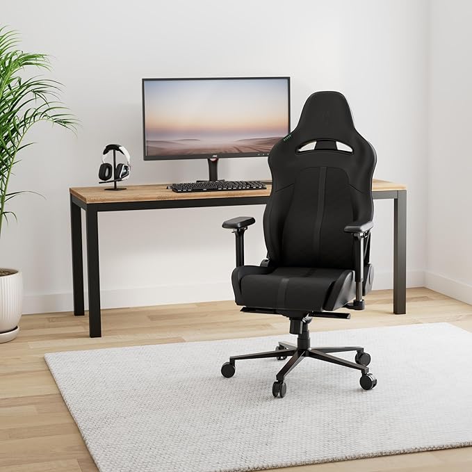 Razer Enki Gaming Chair, Built-in Lumbar Arch, All-Day Comfort, Black | Optimized Cushion Density, Dual-Textured, Eco-Friendly Synthetic Leather, Adjustable 152-degree Recline - Image 2