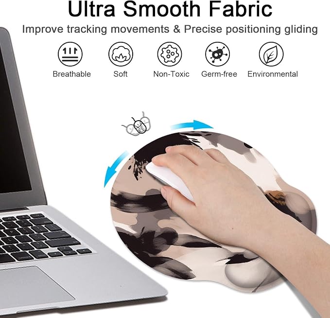 Britimes Ergonomic Mouse Pad Set with Wrist Rest, Boho Tribal - Image 4