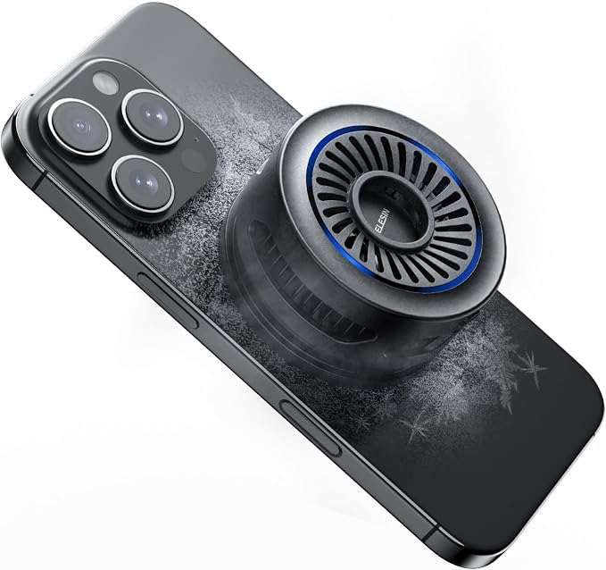 TELESIN Magnetic Phone Cooler Pro for Gaming and Live Streaming, Cell Phone Cooling Fan Portable Phone Radiator Cooling Fan for MagSafe, for iPhone/Android TELESIN Magnetic Neck Mount by telesin
