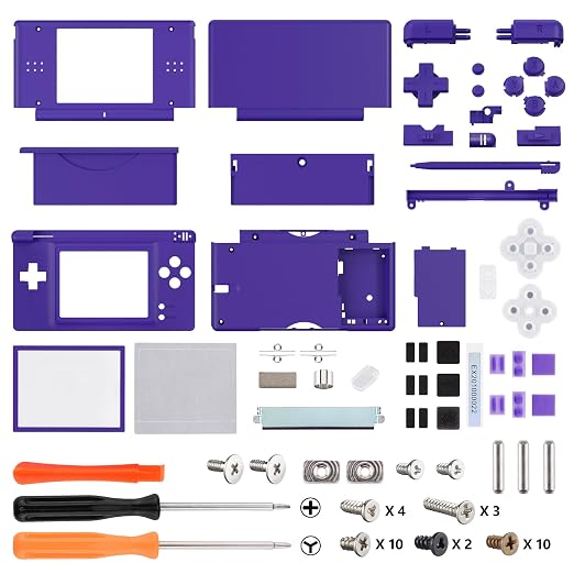 eXtremeRate Purple Replacement Full Housing Shell for Nintendo DS Lite, Custom Handheld Console Case Cover with Buttons, Screen Lens for Nintendo DS Lite NDSL - Console NOT Included - Image 2