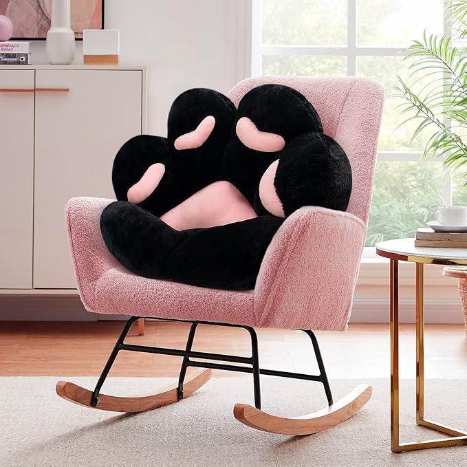 MOONBEEKI Cat Paw Cushion Chair Comfy Kawaii Plush Seat Cushions | Chair Cushion Pillow for Gamer 28"x 24" Cozy Floor Cute Girl Worker Gift, Dining Room Bedroom Decorate, Black - Image 7