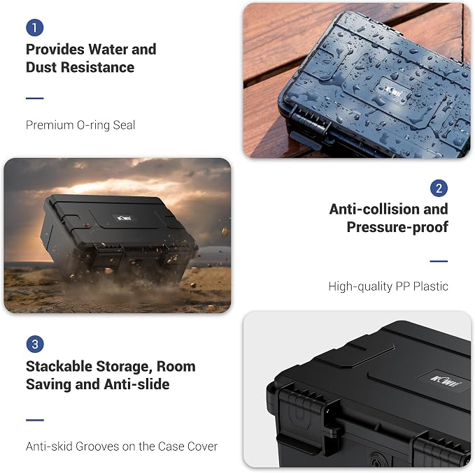 KIWIFOTOS 15 pcs D Cell Battery Organizer Case IP67 Waterproof - Image 3