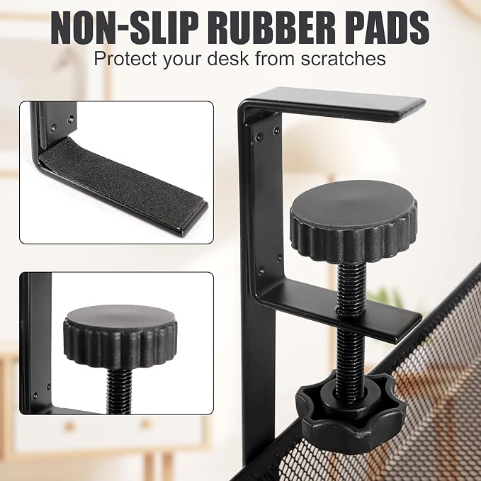 Under Desk Cable Management 26 inches Metal Cord Organizer No Drill Wire Management and Cord Organizer for Home Office Standing Desk - Image 3