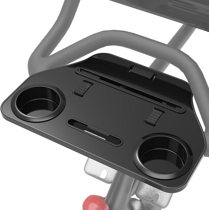 Desk Attachment for Peloton Bike+（Not Bike）, Tray Holder for Phone, Cup, Tablet, Ergonomic Platform Tray（Black） - Image 3
