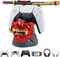 Gaming Controller Holder Stand Accessories: Samurai Warrior Mask Stand for PS5 Xbox Switch & Headsets, Resin Multi-Device Gaming Stand Desktop Organizer & Unique Gamer Gift by WFXSHparts