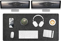 DAWNTREES Extra Large Felt Desk Mat,55''x23.6'' Non-Slip Desktop Protector | Full Desk Mouse pad, Computer Desk Mat for Keyboard and Mouse Pad,Desk Accessories for Home and Office (Dark Gray) by PremiumDeskPadatDawnTrees
