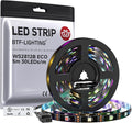 BTF-LIGHTING WS2812B ECO RGB LED Strip,UL Listed,Individually Addressable,16.4FT 30LED/m 150Pixel DC5V 5050SMD,Alloy Wire Flexible 3M Tape for DIY Chasing Color Project IP30(No Adapter or Controller) by BTF-LIGHTING