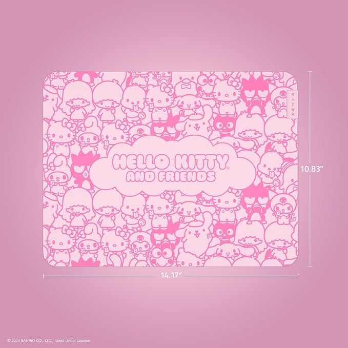 Razer Gigantus V2 Cloth Gaming Mouse Pad (M), Hello Kitty & Friends Edition | Textured MicroWeave Cloth Surface, Thick, High-Density Rubber Foam, Non Slip Base - Image 5