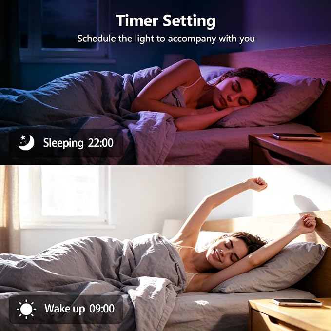 FONEWE Smart WiFi LED Lights 50 ft Remote Control Through APP Led Strip Lights Supports Alexa and Google Assistant Timing Function RGB Color Changing LED Lights for Bedroom and Party - Image 5