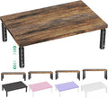 OPNICE Adjustable Monitor Stand Riser for Desk, Wood Computer & Laptop Stand, Desk Organizers and Accessories, Office Desk Accessories & Workspace Organizer for Home Office Supplies, Brown by OPNICE