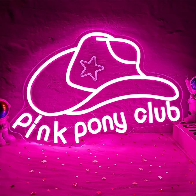 Pink Pony Neon Sign Western Cowgirl Neon Lights for Wall Decor Dimmable Neon Lights Midwest Princess Led Signs For Bedroom Wall Girl Cave Club Bar Pub Gift - Image 2