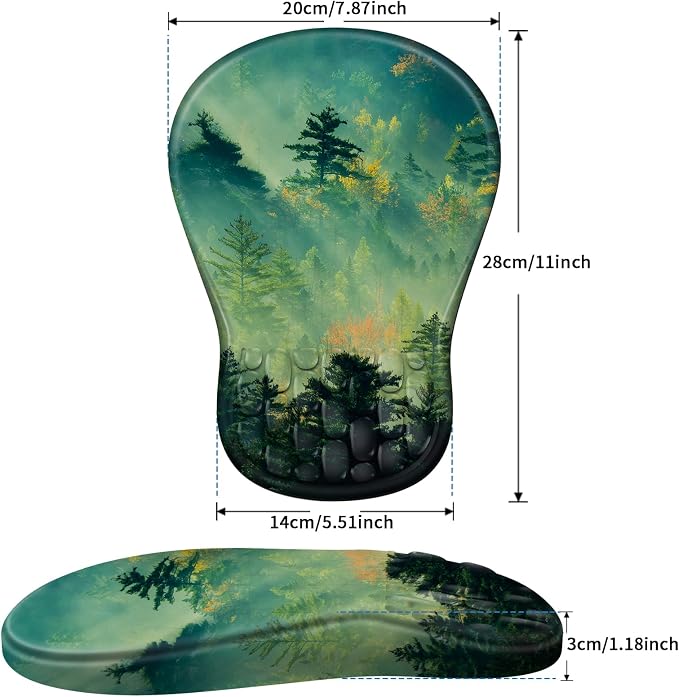 YIWEI Ergonomic Mouse Pad with Wrist Rest for Carpal Tunnel Pain Relief - Image 7
