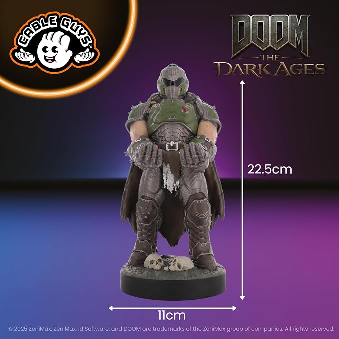Cableguys Doomslayer Controller Holder & Phone Stand - Gaming Setup Accessories for Desk and Game Room, Controller Stand Compatible with Xbox, PlayStation & Most Standard Game Controllers - Image 7