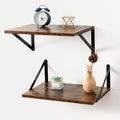 Axeman Deep Floating Shelves for Wall, 16W x 12D Rustic Wood Wall Shelves Set of 2, 12 Inch Deep Large Floating Shelves for Decor & Storage, Hanging Shelves for Farmhouse Kitchen Bathroom Bedroom by Axeman